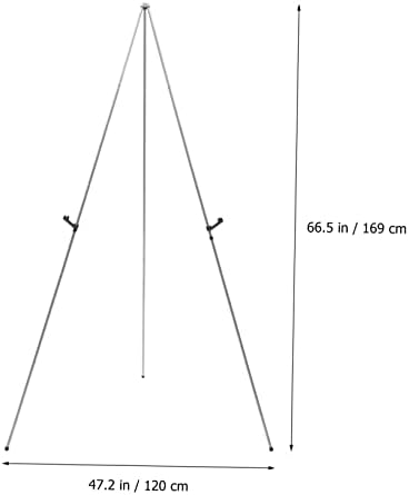 HOMSFOU Adjustable Metal Folding Easel Stand