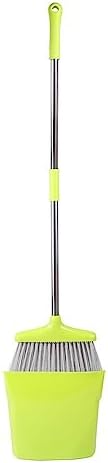 FGY Broom and Dustpan Combo Set for Pets Home Use Green