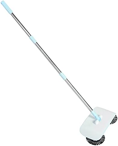 Household Push Sweeper with Large Dust Box and Filtration Blue