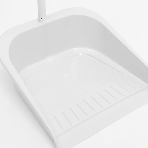 Lurrose Heavy Duty Broom and Dustpan Set with Long Handle