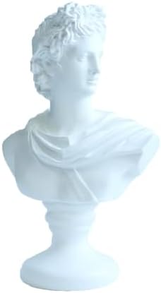 115inch Greek Apollo Bust Sculpture White 1