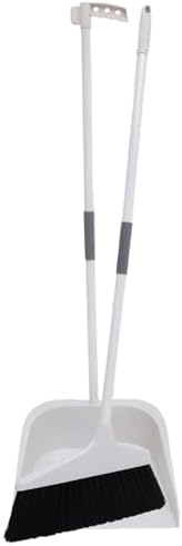 Lurrose Heavy Duty Broom and Dustpan Set with Long Handle
