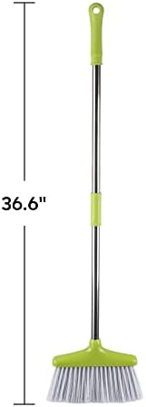 FGY Broom and Dustpan Combo Set for Pets Home Use Green