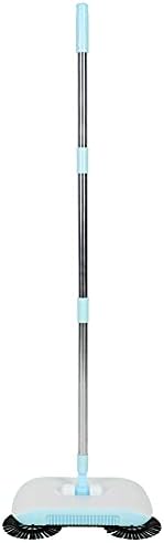 Household Push Sweeper with Large Dust Box and Filtration Blue