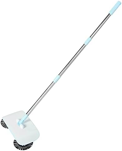 Household Push Sweeper with Large Dust Box and Filtration Blue