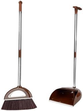 CENGNIAN Upright Dust Pan and Broom Set 180 Rotatable