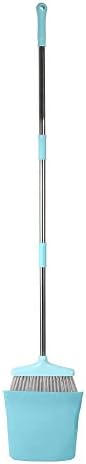 FGY 48 Inch Broom and Dustpan Set with Collapsible Handle