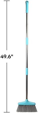 FGY 48 Inch Broom and Dustpan Set with Collapsible Handle