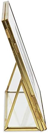 Isaac Jacobs 7x5 Antique Gold Floating Photo Frame 2 Pack