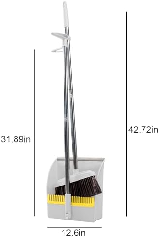 427 Angle Broom with Dustpan Combo Set Khaki