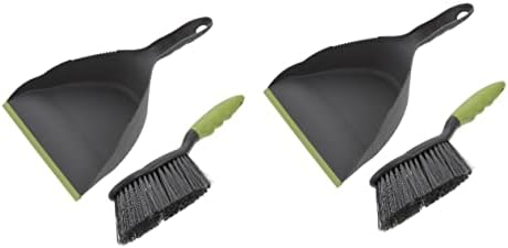 Healeved 2sets Mini Broom and Dustpan for Desktop Cleaning