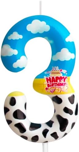 Zi Lan Toy Inspired Game Birthday Candle with Number 3 1