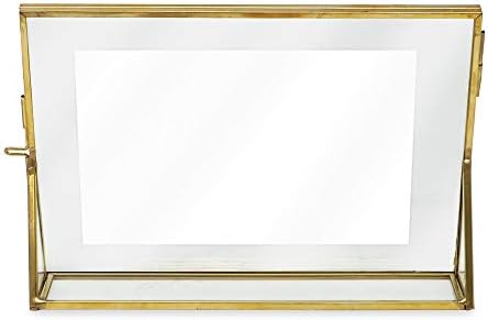 Isaac Jacobs 7x5 Antique Gold Floating Photo Frame 2 Pack