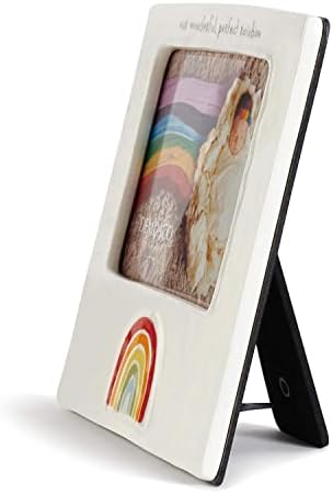 DEMDACO Rainbow Baby Glossy White Frame 8x7