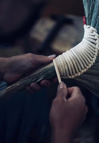 SN SKENNOVA Handmade Bamboo Push Broom