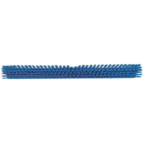 Vikan Push Broom 24 Inch Blue Soft Stiff Bristles