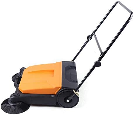 Netcoin 26 Inch Hand Push Floor Sweeper with 2 Brooms