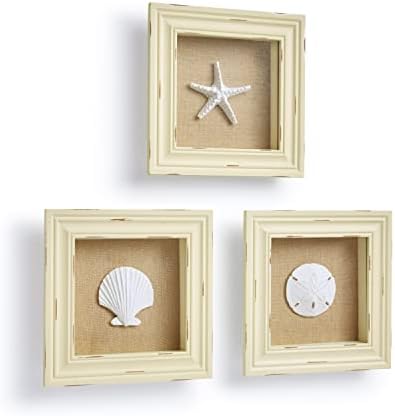 Beachy Shabby Chic Shadow Boxes Set of 3