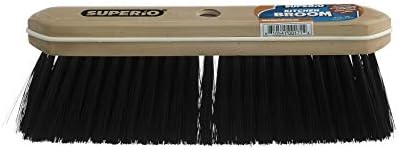 Superio Kitchen Broom with Grey Handle and Black Tampico Bristles 1