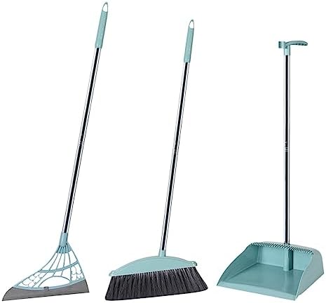 CENGNIAN Long Handle Broom and Dustpan Set 1