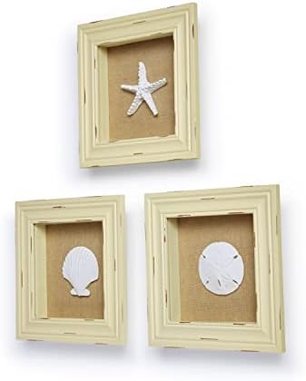 Beachy Shabby Chic Shadow Boxes Set of 3