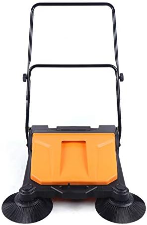 Netcoin 26 Inch Hand Push Floor Sweeper with 2 Brooms