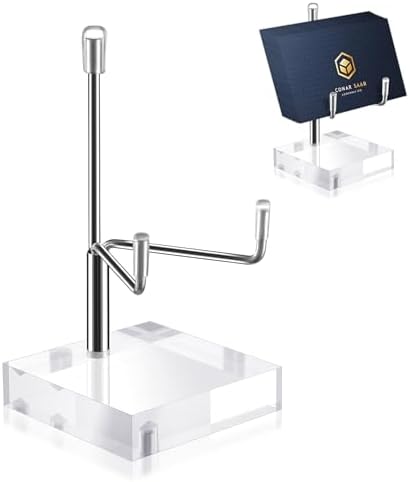 Adjustable Metal Plate Easel Stand with Clear Acrylic Base