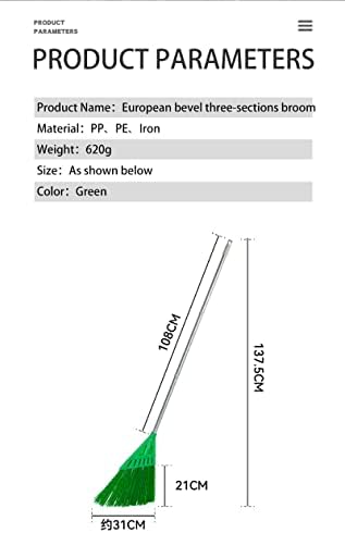Xifando Adjustable 3-Section Long-Handled Broom
