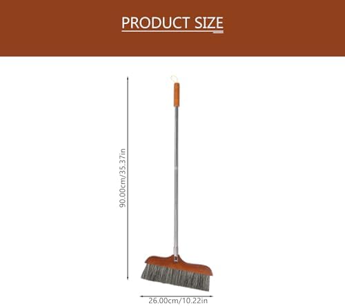 Yardwe Horse Hair Broom with Wooden Handle and Hanging Hole 1
