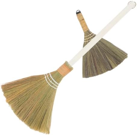 NOCTILIS 2Pcs Handmade Soft Bristle Broom Set