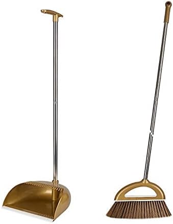 Bavokon Upgrade Long Handle Broom with Dustpan Combo Set