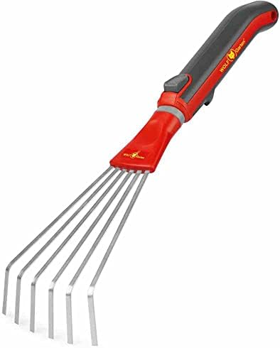 Wolf-Garten Small Fan Broom with Red Handle 1