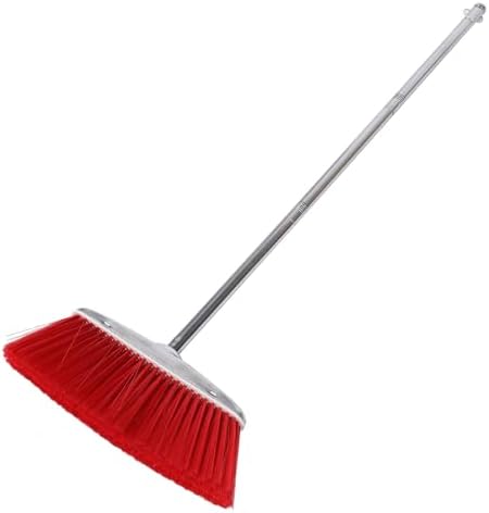 Ipetboom Heavy Duty Broom with Soft Bristles Red
