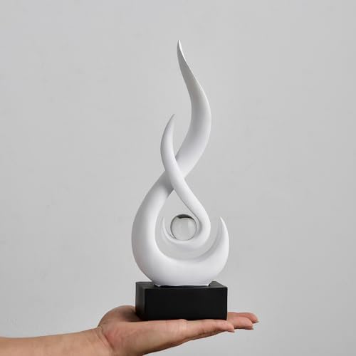 FJS Modern Flame Statue Home Decor 118 H