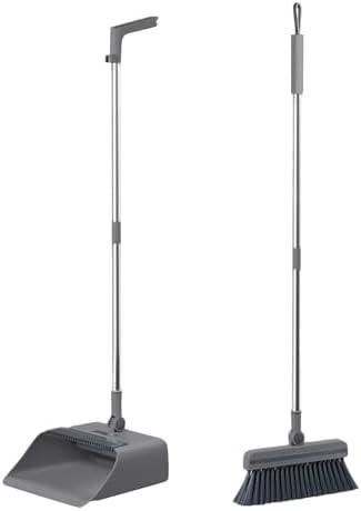 Kiplyki Broom Dustpan Combo Set with 180 Degree Rotation