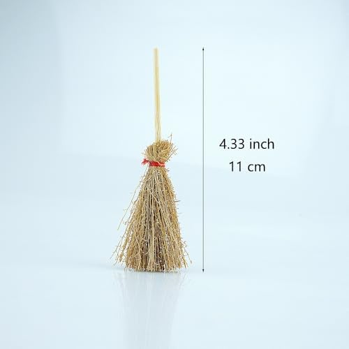 FAZHBARY 15PCS Mini Witch Brooms Halloween Decor