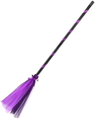 Halloween Witch Broom Purple Cosplay Prop