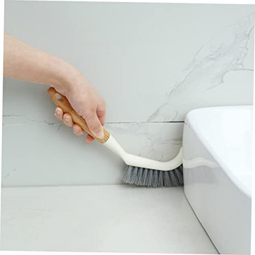 2pcs Floor Brush for Bathroom Cleaning with Wooden Handle
