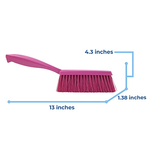 Vikan 14 Inch Pink Hand Broom for Floors and Surfaces