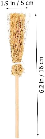 10pcs Mini Broom Ornaments Realistic Playhouse Decoration