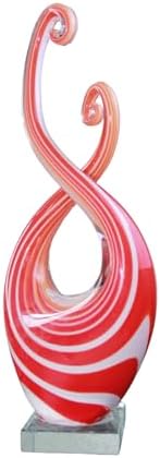 LLAVVD 14 Glass Flag Sculpture with Base Patriotic Decor