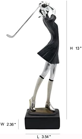 Lukitas Lady Golfer Statue 13 Resin Sculpture