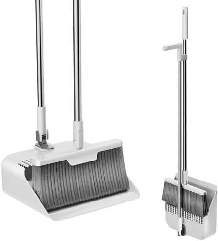 Magic Broom with Dustpan and Extra-Long Handle White M3