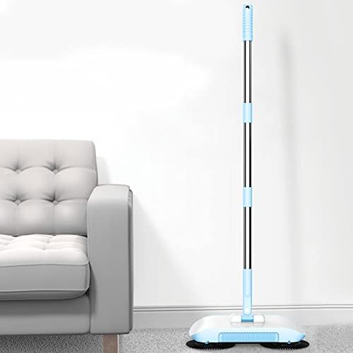 Household Push Sweeper with Large Dust Box and Filtration Blue