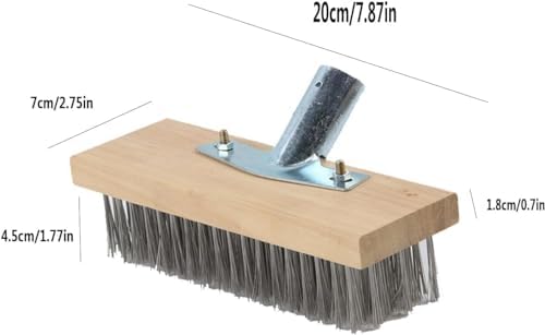 GINGER TECH Wire Broom with 3 Detachable Pole