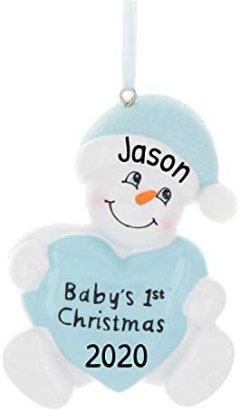 Personalized Babys First Christmas Ornament 2025 for Boy
