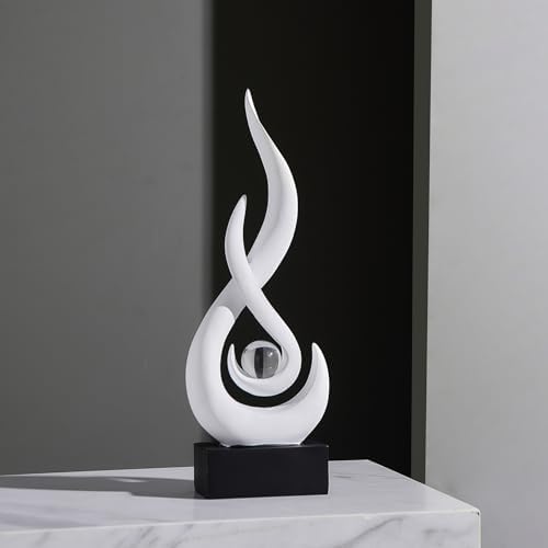 FJS Modern Flame Statue Home Decor 118 H