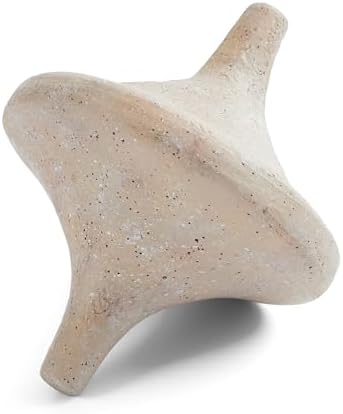 DN DECONATION Spinning Top Statue - Beige Resin Desk Decor