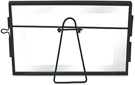Isaac Jacobs 6x4 Black Brass and Glass Frame
