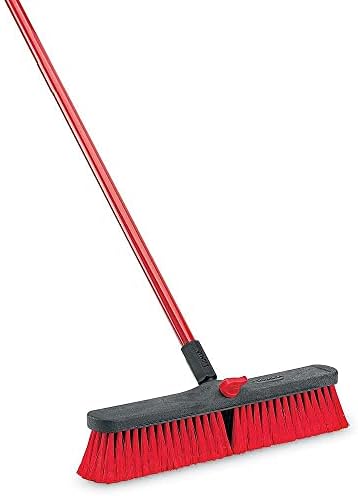 Libman 18-Inch Push Broom with Steel Handle 4 Pack